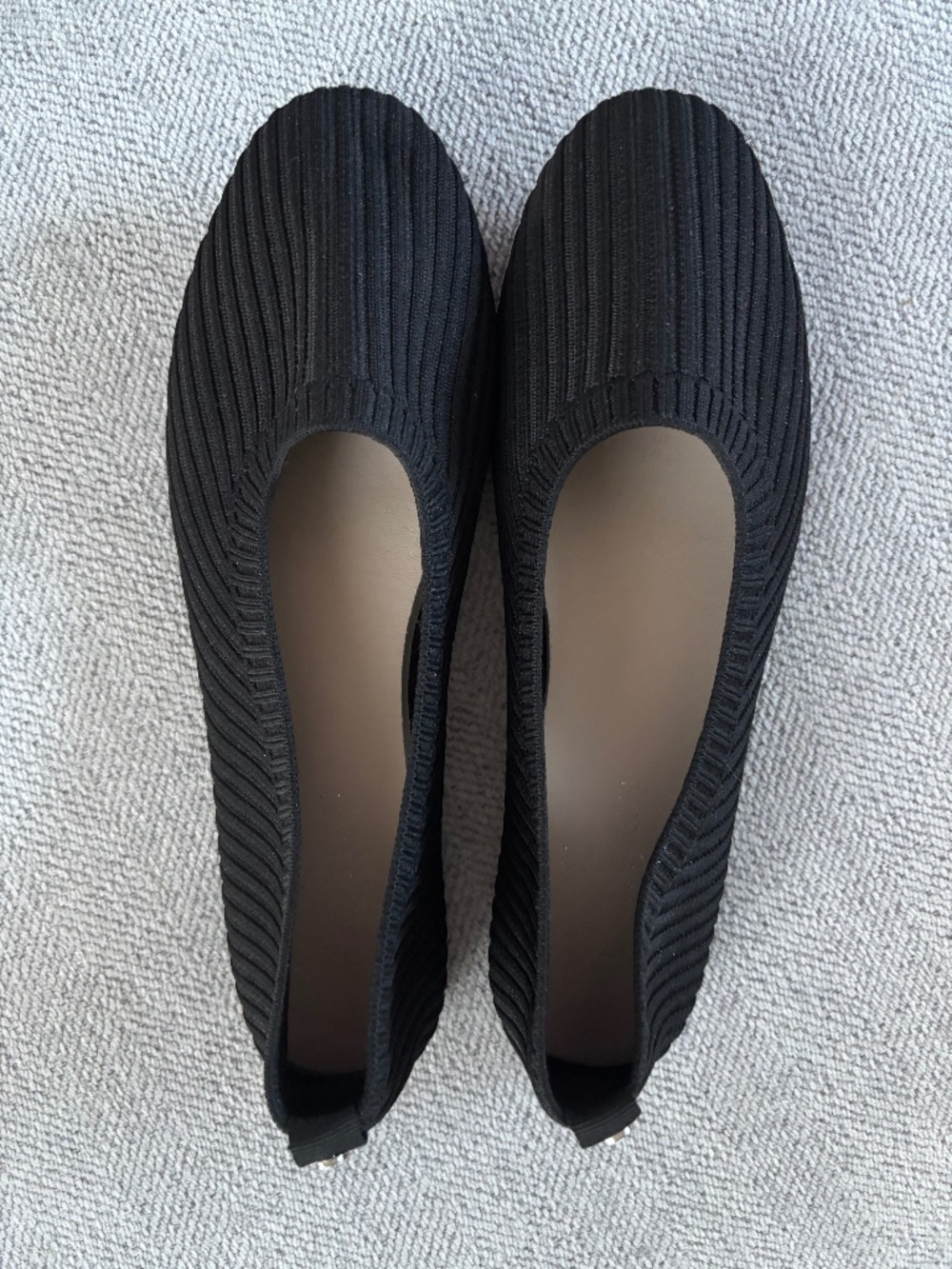 Danskin knit black flats, size 8